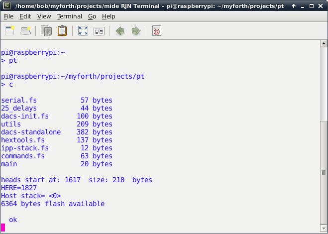 Application compilation on the Pi