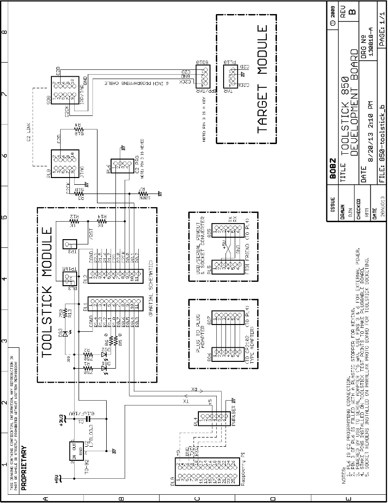 Schematic of 850 Toolstick Based Programmer