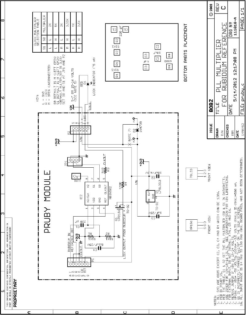 Schematic of PRUBY PLL Multiplier